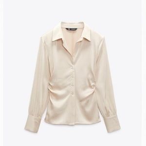 Satin zara button down